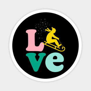 Sledding LOVE Magnet